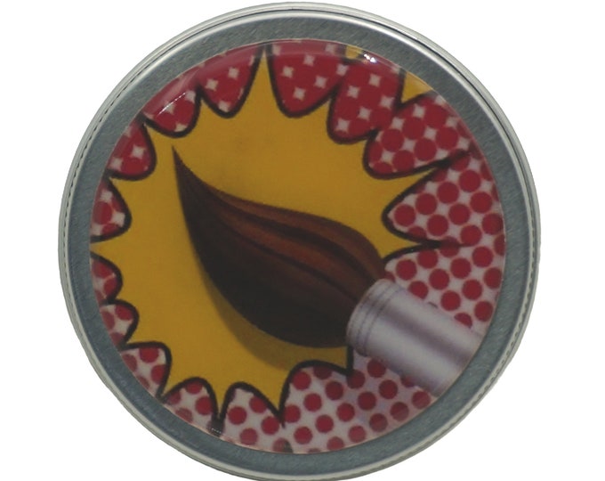 50ml Tin, Pop Art, Paint Brush, Retro, 50ml Round Storage Tin, Trinket Tin,  Pill Box, Mint Box, Lipstick, Eye Shadow, Storage Tin