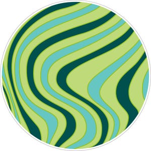Groovy Retro i gröna lådknoppar, skåphandtag (4 cm) (5 cm) (2 cm) (2,5 cm) (3 cm) Design 10