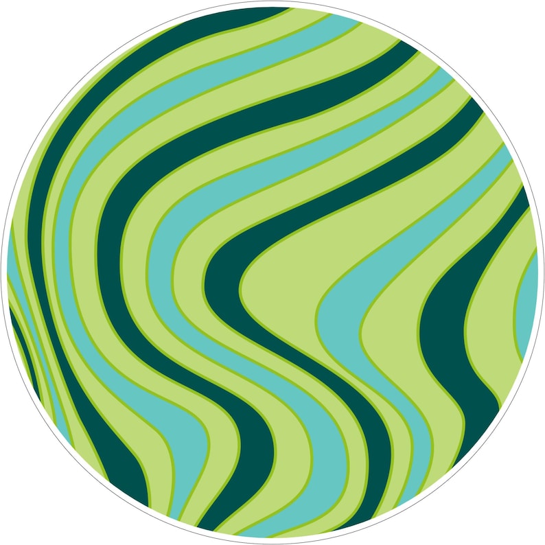 Groovy Retro i gröna lådknoppar, skåphandtag (4 cm) (5 cm) (2 cm) (2,5 cm) (3 cm) Design 10