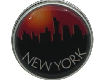 15ml Round Screw Top Handmade Decorative Tin Rings Earrings Pill Tin Mints Keepsakes Gift Tin Cities of the World New York