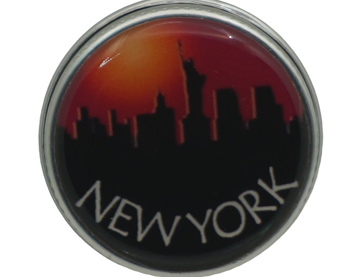 15ml Round Screw Top Handmade Decorative Tin Rings Earrings Pill Tin Mints Keepsakes Gift Tin Cities of the World New York