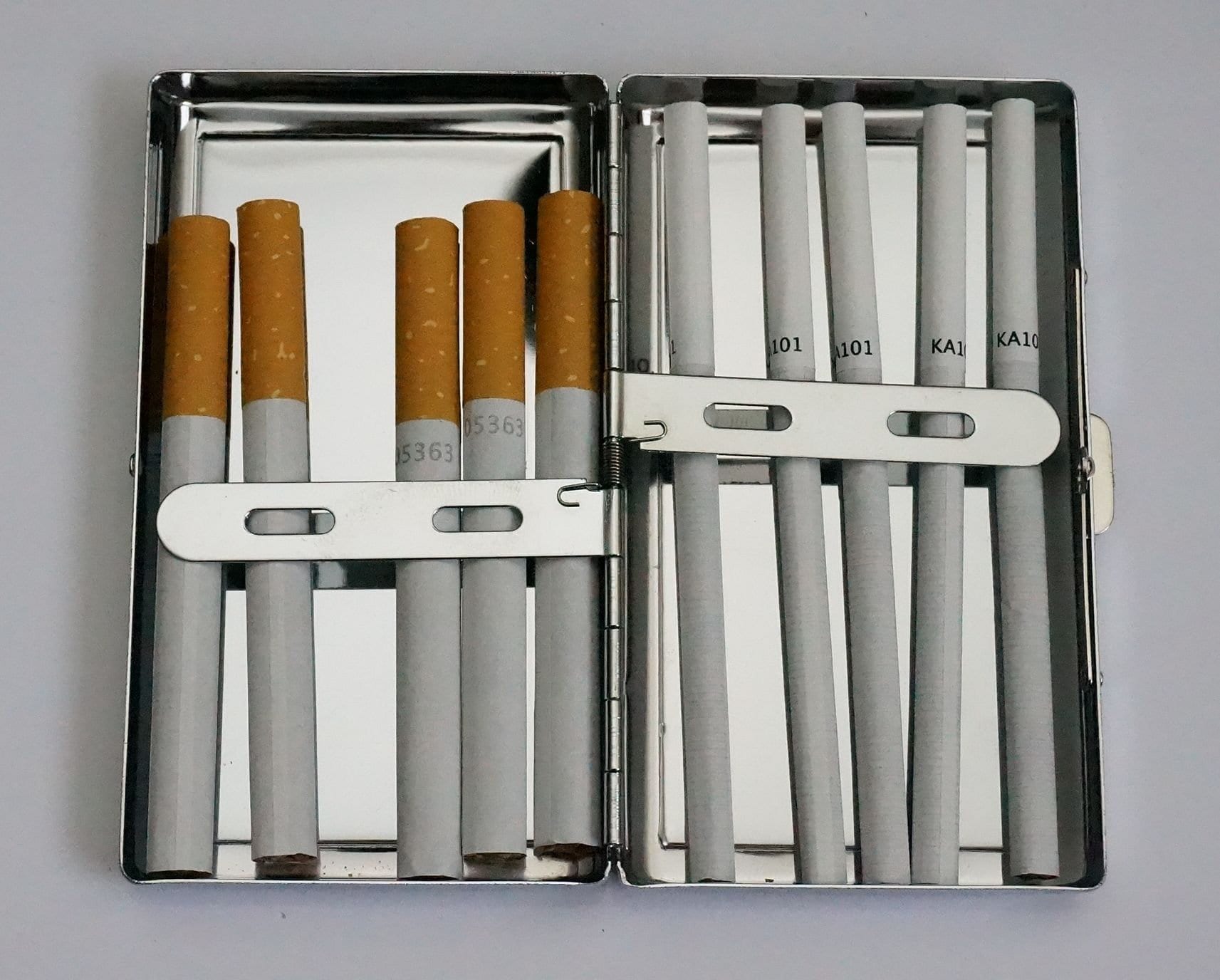 King Size Cigarette Case Cigarette Box Metal Money Card Etsy