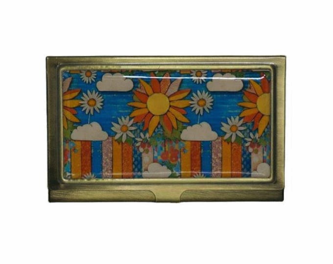 Retro Floral Card Holder, Metal Business Card Case, Cigarette Case, Credit Card Protector, Business Card Holder