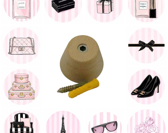 Fashion Day in Pink, Wall Hooks, Wall Art