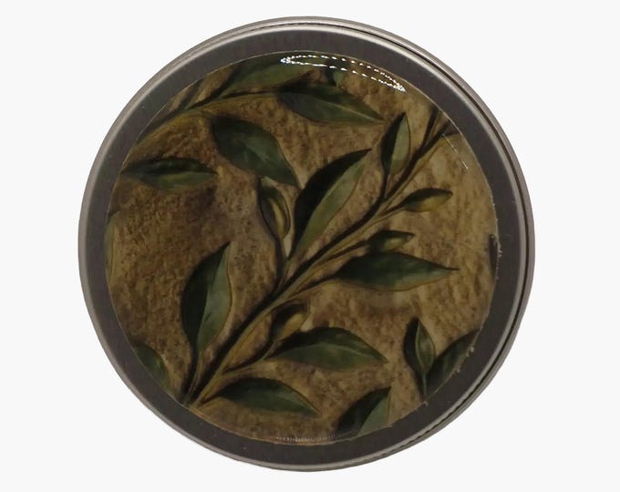 Botanical: 50ml Tin, Round Storage Tin, Trinkets,  Pill Box, Mint Box, Candy Storage Tin