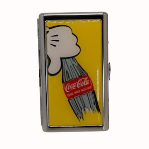Portasigarette King Size, Scatola per sigarette, Porta carte in metallo, Portasigarette in metallo, 100, Portasigarette, Pop Art, Bottiglia di soda