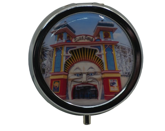 Melbourne, Luna Park, St Kilda, One Day Pill Box, Pill Box,  Medicine Case, Trinket Box, Pill Case, Mint Box