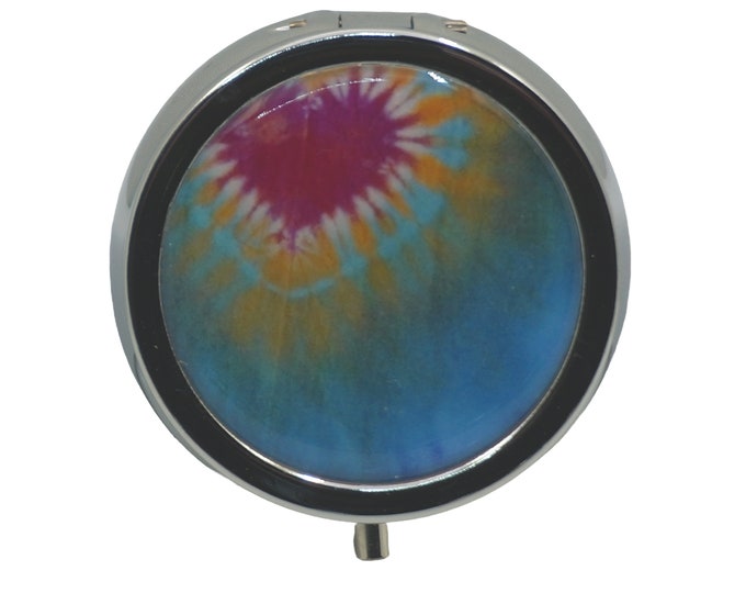 Tie Dye, Heart, Pill Box, Medicine Case, One Day Pill Box, Trinket Box, Pill Case