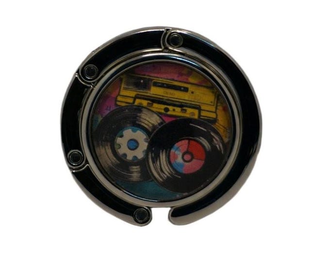 Retro Music, Purse Holder, Purse Hook, Bag Holder, Table Top Bag Hanger