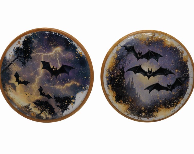 Gothic, Haunted, Bats Wall Hooks, Wooden Wall Hooks, Coat Hooks, Wall Art, Wall Decor
