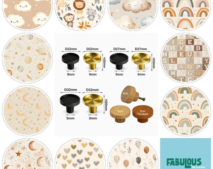 Gender Neutral: Nursery Drawer Knobs, Cabinet Pulls
