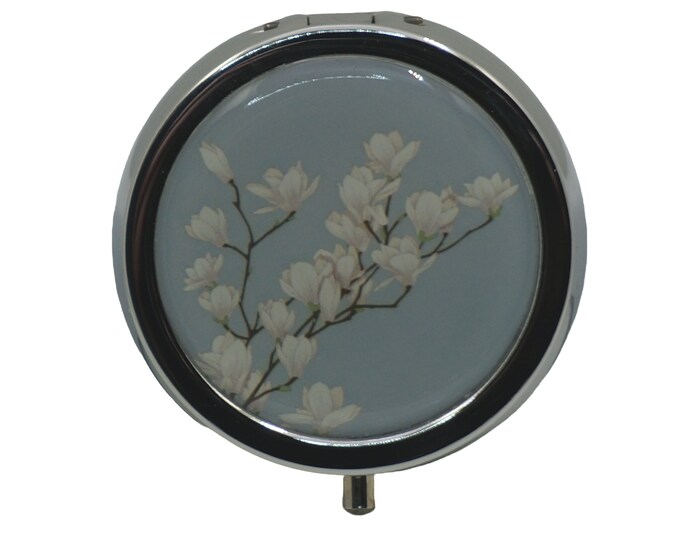 Japanse Blossom, Floral, Pill Box, Medicine Case, Trinket Box, Pill Case, Mint Box, Earring Box