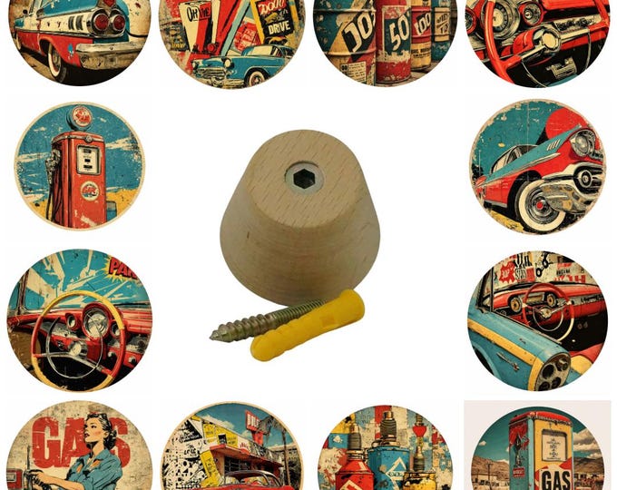 Retro Junk, Pop Art Wall Hooks, Automobiles, Retro Wall Art