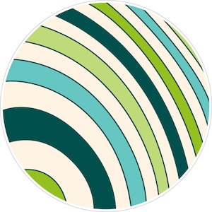 Groovy Retro i gröna lådknoppar, skåphandtag (4 cm) (5 cm) (2 cm) (2,5 cm) (3 cm) Design 5