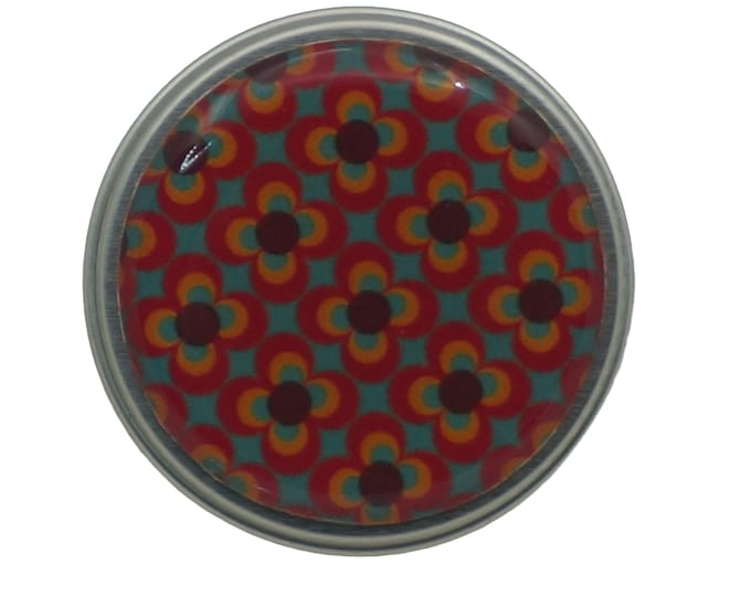 Hand Decorated 10ml Storage Tin, Retro Floral Pill Box