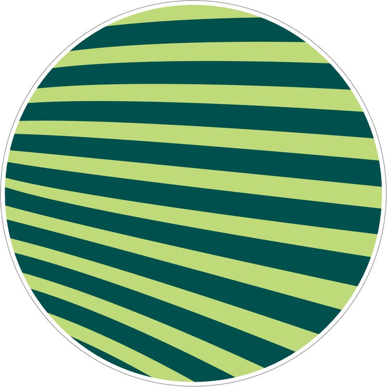 Groovy Retro i gröna lådknoppar, skåphandtag (4 cm) (5 cm) (2 cm) (2,5 cm) (3 cm) Design 3