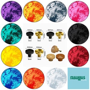Tiradores de madera jaspeada para cajones: decoración de muebles, mármol colorido