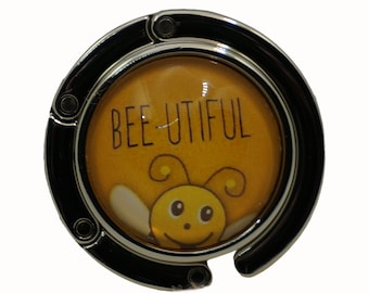 Bee, Bees, Bee-utiful, Purse Holder, Purse Hook, Bag Holder, Table Top Bag Hanger