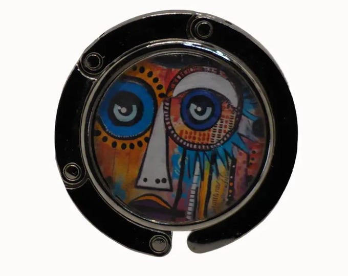 Funky Face, Whimsical, Purse Holder, Purse Hook, Bag Holder, Table Top Bag Hanger