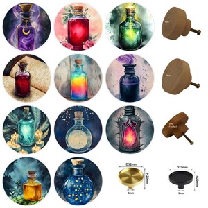 Trankflaschen Schubladenknäufe: 3 cm, 4 cm, 5 cm