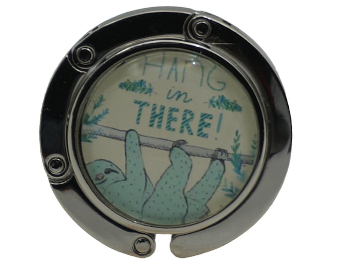 Sloth, Hang in There!, Purse Hook, Bag Holder, Table Top Bag Hanger