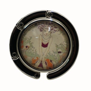 Purse Hook Bag Holder Table Top Bag Hanger, Art Deco, Dreamland