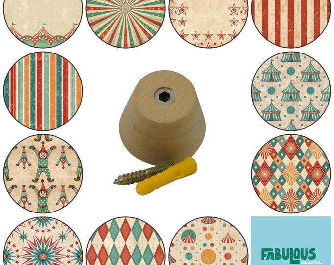 Retro Circus, Wall Hook, Coat Hook, Wall Art, Handcrafted Wall Hanger