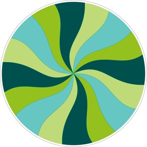 Groovy Retro i gröna lådknoppar, skåphandtag (4 cm) (5 cm) (2 cm) (2,5 cm) (3 cm) Design 6
