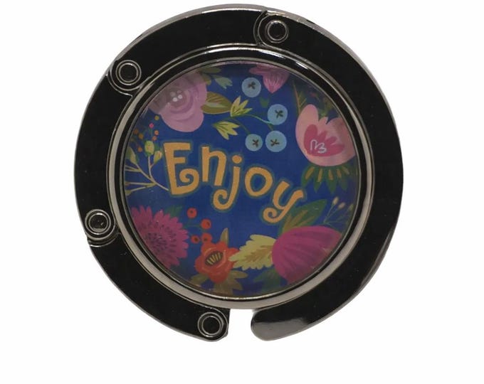 Inspirational, Words, Enjoy, Purse Holder, Purse Hook, Bag Holder, Table Top Bag Hanger
