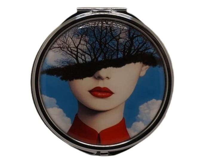 Surrealism Art Extra Large Pill Box, 7 Day Pill Box, Mirror, Pill Box, Medicine Case, Trinket Box, Pill Case, Mint Box, Earring Box