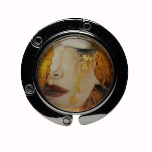 Purse Hook, Bag Holder, Table Top Bag Hanger, Bag Hanger, Purse Hanger, Gustav Klimt, Golden Tears