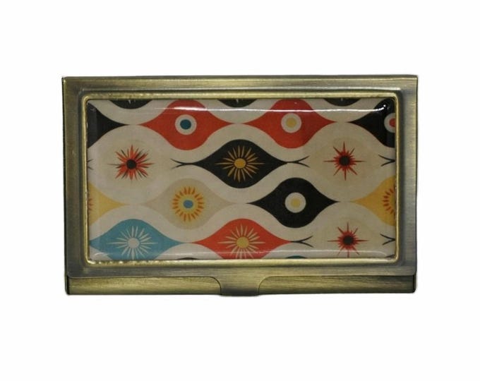 Retro Patterned Card Holder, Metal Business Card Case, Cigarette Case, Credit Card Protector, Business Card Holder