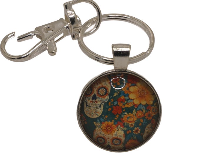 Gothic Skulls, Sugar Skulls, Bag Charm, Keyring, Keyring Charm