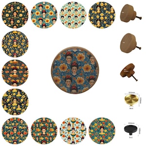 Frida Kahlo Möbelknäufe: 3 cm, 4 cm, 5 cm