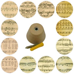 Vintage Music Sheets, Music Notes Wooden Wall Hooks, Decorative Coat Hooks, Resin Finish