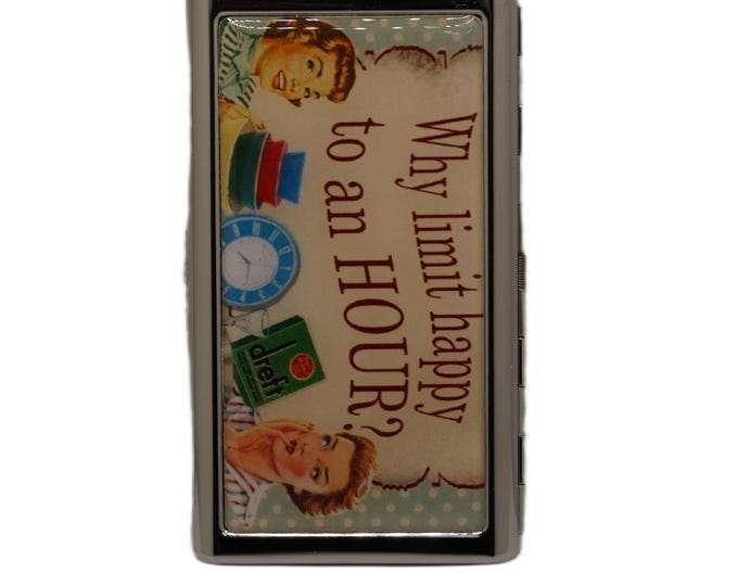 Vintage Humor Metal Cigarette Case, King Size