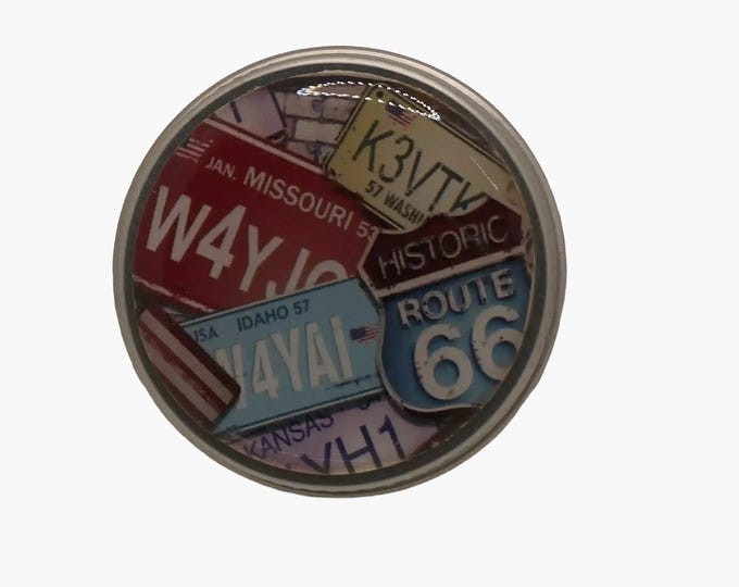 Number Plates: Licence Plates, 10ml Round Storage Tin