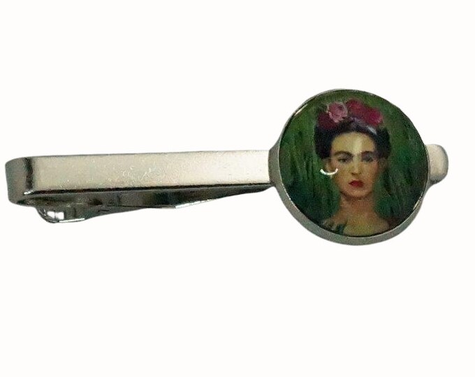 Tie Clip Tie Bar Accessories 1.8cm Glass Frida Kahlo