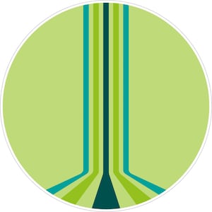Groovy Retro i gröna lådknoppar, skåphandtag (4 cm) (5 cm) (2 cm) (2,5 cm) (3 cm) Design 8