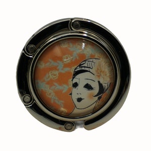 Art Deco Women, Art Deco, Orange, Purse Holder, Purse Hook, Bag Holder, Table Top Bag Hanger