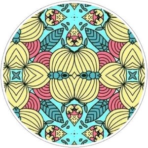 Pattern Drawer Knobs, Blue, Red, Yellow, Cabinet Handles, Furniture Drawer Knobs, Round Wooden Drawer Knobs, Drawer Handles, Cabinet Pulls Design 3