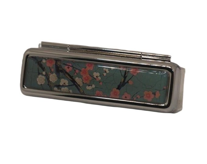 Handmade Lipstick Holder with Mirror, Japanese Blossom