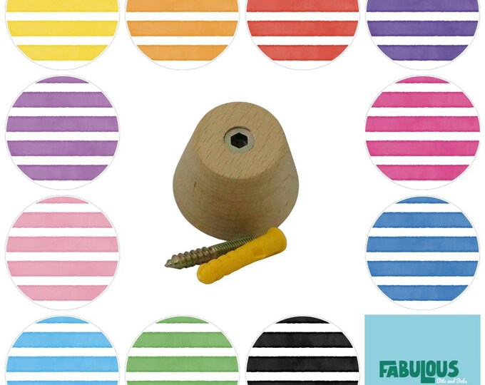 Colorful Striped Wooden Wall Hooks, Wall Art, Wall Hangers