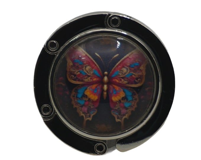 Butterfly, Pink Blue, Purse Hook, Bag Holder, Table Top Bag Hanger
