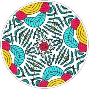 Pattern Drawer Knobs, Blue, Red, Yellow, Cabinet Handles, Furniture Drawer Knobs, Round Wooden Drawer Knobs, Drawer Handles, Cabinet Pulls Design 4