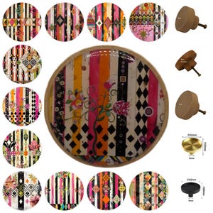 Pink Floral Drawer Knobs, Cabinet Pulls, Furniture Decor, 3cm, 4cm, 5cm