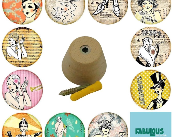 Art Deco Woman Wall Hooks,  Wall Art