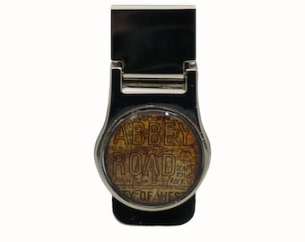 Abbey Road, Stainless Steel Money Clip, Pocket Money Holder, Money Clip Holder