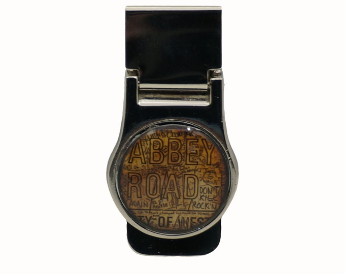 Abbey Road, Stainless Steel Money Clip, Pocket Money Holder, Money Clip Holder