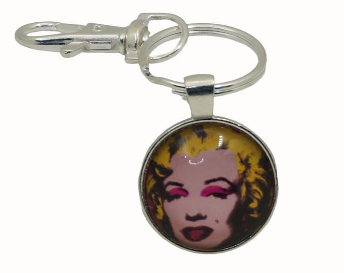 Marilyn Monroe, Pop Art, Bag Charm, Keyring, Keyring Charm